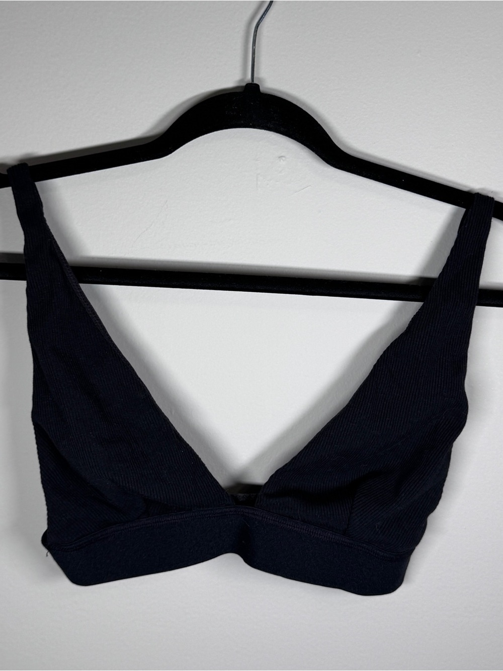 Gianni Bini Black Ribbed Bralette